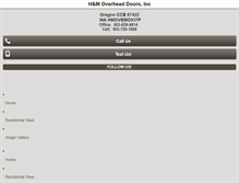 Tablet Screenshot of hmoverheaddoors.com